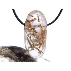 Epidotquarz XXL Trommelstein gebohrt - Sonderqualit�t -...