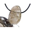 Epidotquarz Trommelstein gebohrt - Sonderqualität - Rarität - ca. 3,4 cm x 2,3 cm x 1,6 cm