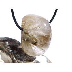 Epidotquarz Trommelstein gebohrt - Sonderqualit�t - Rarit�t - ca. 3,2 cm x 2,4 cm x 2 cm