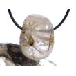 Epidotquarz Trommelstein gebohrt - Sonderqualität - Rarität - ca. 3,2 cm x 2,4 cm x 2 cm