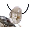 Epidotquarz Trommelstein gebohrt - Sonderqualität - Rarität - ca. 3,2 cm x 2,4 cm x 2 cm