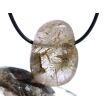 Epidotquarz Trommelstein gebohrt - Sonderqualität - Rarität - ca. 3,2 cm x 2,4 cm x 2 cm