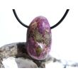Stichtit mit Serpentin Trommelstein gebohrt - Sonderqualität - ca. 3,1 cm x 1,8 cm x 1,6 cm
