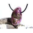 Stichtit mit Serpentin Trommelstein gebohrt - Sonderqualität - ca. 3,1 cm x 1,8 cm x 1,6 cm