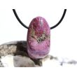 Stichtit mit Serpentin Trommelstein gebohrt - Sonderqualität - ca. 3,1 cm x 1,8 cm x 1,6 cm