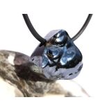 Hämatit natur (roter Glaskopf) Schmuckstein gebohrt - AA-Sonderqualität - Rarität - Handarbeit - ca. 2 cm x 2 cm x 1,1 cm