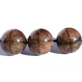 Chiastolith (Andalusit / Kreuzstein) Kugeln gebohrt -...