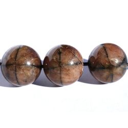 Chiastolith (Andalusit / Kreuzstein) Kugeln gebohrt - Sonderqualit�t - ca. 20 - 22 mm / ca. 12-17 g/St