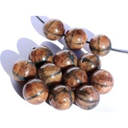 Chiastolith (Andalusit / Kreuzstein) Kugeln gebohrt - Sonderqualit�t - ca. 20 - 22 mm / ca. 12-17 g/St