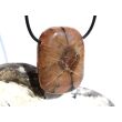 Chiastolith (Andalusit / Kreuzstein) XL Schmuckstein / Scheibenstein gebohrt - ca. 3,8 cm x 2,9 cm x 1 cm
