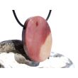 Mookait XXL Schmuckstein Cabochon / Scheibenstein gebohrt - Sonderqualität - ca. 4,1 cm x 3 cm x 0,9 cm