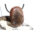 Chiastolith (Andalusit / Kreuzstein) XXL Schmuckstein / Scheibenstein gebohrt - ca. 4,4 cm x 3,1 cm x 1,2 cm