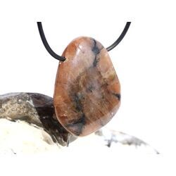 Chiastolith (Andalusit / Kreuzstein) XL Schmuckstein / Scheibenstein gebohrt - ca. 3,8 cm x 3 cm x 0,9 cm