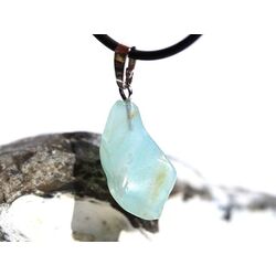 Andenopal hellblau (Chrysopal) Trommelstein Anhnger Silberse Schmuckdose - Raritt - AA-Sonderqualitt - ca. 3,1 cm x 1,5 cm x 1,2 cm