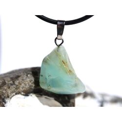 Andenopal hellblau (Chrysopal) Trommelstein Anhnger Silberse Schmuckdose - Raritt - AA-Sonderqualitt - ca. 3 cm x 1,7 cm x 0,8 cm
