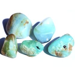 Andenopal blau (Chrysopal) Trommelsteine - Raritt - Sonderqualitt - ca. 1,9 - 2 cm / ca. 2-3 g/St (GKS)