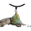 Andenopal grünblau (Chrysopal) Trommelstein Anhänger Silberöse Schmuckdose - Rarität - AA-Sonderqualität - ca. 2,8 cm x 1,4 cm x 0,8 cm