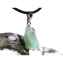 Andenopal hellblau (Chrysopal) Trommelstein Anhnger Silberse Schmuckdose - Raritt - AA-Sonderqualitt - ca. 3 cm x 1 cm x 0,7 cm