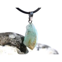 Andenopal hellblau (Chrysopal) Trommelstein Anhnger Silberse Schmuckdose - Raritt - AA-Sonderqualitt - ca. 3,5 cm x 1,6 cm x 1,1 cm