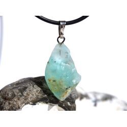 Andenopal hellblau (Chrysopal) Trommelstein Anhnger Silberse Schmuckdose - Raritt - AA-Sonderqualitt - ca. 3,5 cm x 1,6 cm x 1,1 cm