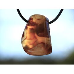 Sternachat Amulettstein Trommelstein / Schmuckstein gebohrt - AA-Sonderqualitt - ca. 3 cm x 2,1 cm x 1,5 cm (Fairer Handel)