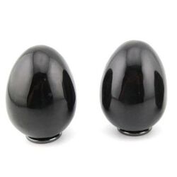 Obsidian - Edelstein-Eier - ca. 4,9 - 5,1 cm