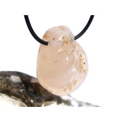 Chalcedon rosa (Rosenchalcedon) Trommelstein gebohrt - Sonderqualit�t - Rarit�t - ca. 3,3 cm x 2,6 cm x 1,9 cm