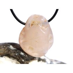 Chalcedon rosa (Rosenchalcedon) Trommelstein gebohrt - Sonderqualit�t - Rarit�t - ca. 3,3 cm x 2,6 cm x 1,9 cm