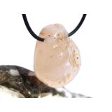 Chalcedon rosa (Rosenchalcedon) Trommelstein gebohrt - Sonderqualität - Rarität - ca. 3,3 cm x 2,6 cm x 1,9 cm