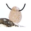 Chalcedon rosa (Rosenchalcedon) Trommelstein gebohrt - Sonderqualität - Rarität - ca. 3,3 cm x 2,6 cm x 1,9 cm