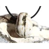 Ozeanachat Trommelstein gebohrt (Ozeanchalcedon /...