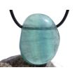 Fluorit blau bis bunt "Regenbogenfluorit" Trommelstein / Scheibenstein gebohrt - Sonderqualität - ca. 3,2 cm x 2,5 cm x 1,5 cm