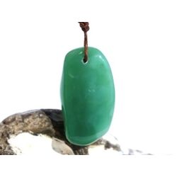 Chromchalcedon (Chrom-Chalcedon) XL Trommelstein gebohrt - Sonderqualit�t - ca. 3,8 cm x 2,2 cm x 0,9 cm