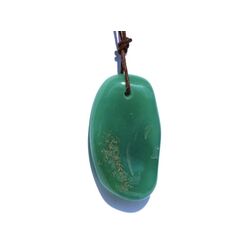 Chromchalcedon (Chrom-Chalcedon) XL Trommelstein gebohrt - Sonderqualit�t - ca. 3,8 cm x 2,2 cm x 0,9 cm