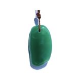 Chromchalcedon (Chrom-Chalcedon) XL Trommelstein gebohrt - Sonderqualität - ca. 3,8 cm x 2,2 cm x 0,9 cm