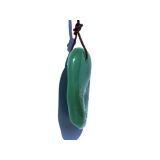 Chromchalcedon (Chrom-Chalcedon) XL Trommelstein gebohrt - Sonderqualität - ca. 3,8 cm x 2,2 cm x 0,9 cm