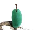 Chromchalcedon (Chrom-Chalcedon) XL Trommelstein gebohrt - Sonderqualität - ca. 3,8 cm x 2,2 cm x 0,9 cm