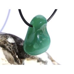 Plasma (Chalcedon) Trommelstein gebohrt - Raritt - Sonderqualitt - ca. 2,7 cm x 1,8 cm x 1,6 cm