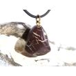 Brekzienjaspis (Trümmerjaspis) Trommelstein Anhänger Öse - Sonderqualität - Rarität - ca. 2,9 cm x 1,8 cm x 1,3 cm