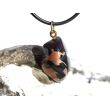 Brekzienjaspis (Trümmerjaspis) Trommelstein Anhänger Öse - Sonderqualität - Rarität - ca. 3 cm x 1,7 cm x 1,1 cm