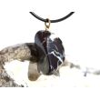 Brekzienjaspis (Trümmerjaspis) Trommelstein Anhänger Öse - Sonderqualität - Rarität - ca. 3,2 cm x 1,6 cm x 1,2 cm