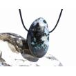 Gabbro XXL Trommelstein gebohrt - Sonderqualität - ca. 4,5 cm x 2,5 cm x 2,4 cm