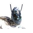 Gabbro XXL Trommelstein gebohrt - Sonderqualität - ca. 4,5 cm x 2,5 cm x 2,4 cm