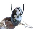 Gabbro XXL Trommelstein gebohrt - Sonderqualität - ca. 4,5 cm x 2,5 cm x 2,4 cm
