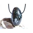 Gabbro XXL Trommelstein gebohrt - Sonderqualität - ca. 4,5 cm x 2,5 cm x 2,4 cm