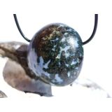 Gabbro XL Trommelstein gebohrt - Sonderqualität - ca. 3,6 cm x 3,3 cm x 2,2 cm