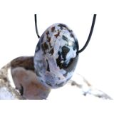 Gabbro XXL Trommelstein gebohrt - Sonderqualität - ca. 4,3 cm x 3,1 cm x 2,4 cm