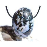 Gabbro XXL Trommelstein gebohrt - Sonderqualität - ca. 4,3 cm x 3,1 cm x 2,4 cm