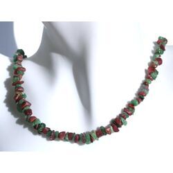 Smaragd-Rubin Splitterkette / Splitterhalskette - Sonderqualit�t - ca. 45 - 47 cm