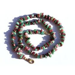 Smaragd-Rubin Splitterkette / Splitterhalskette - Sonderqualit�t - ca. 45 - 47 cm